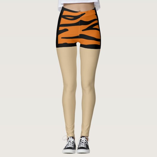 Unieke fake shorts met rits Dierlijke Cheetah Leggings (Voorkant)