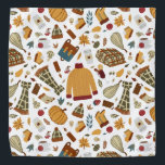 Unieke "Fall Leaves Harvest Autumn Pumpkins" Bandana<br><div class="desc">De unieke herfst Thanksgiving huisdier bandana of bandana voor mensen hand getekend patroon met een oranje trui, warme sjaal, gezellige deken, herfstbladeren, rugzak, pompoen kruidenkoffie, glühwein, pompoen taart, herfst kaarsen, warm pet, kalebas, herfstbloemen, paddenstoelen, gele peer, rode appel, herfst laarzen, cupcakes en warme sokken. Het is een unieke november herfst...</div>