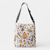 Unieke "Fall Leaves Harvest Autumn Pumpkins" Crossbody Tas (Achterkant)