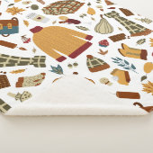 Unieke "Fall Leaves Harvest Autumn Pumpkins" Sherpa Deken (3/4)