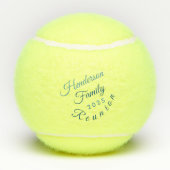 Unieke familie reünie monogrammed tennisballen (Achterkant)