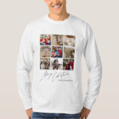Unieke familiefoto Joyful Christmas gepersonalisee T-shirt (Voorkant)