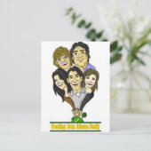 Unieke familieillustratie. briefkaart (Staand voorkant)