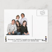 Unieke familieillustratie. briefkaart (Achterkant)
