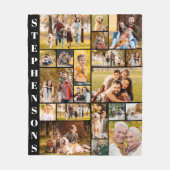 Unieke familienaam 20 Eenvoudig fotocollage Fleece Deken (Voorkant)