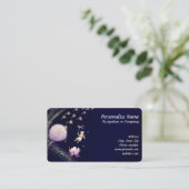 Unieke Fantasy Fairy Wish Dandelions Visitekaartje (Staand voorkant)