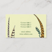 Unieke fazant Vervangt aangepaste Visitekaartjes (Achterkant)