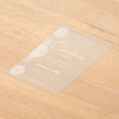 Unieke feestelijke kerstfeest magenta acryl uitnodigingen (Laagn)