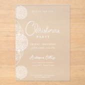 Unieke feestelijke kerstfeest magenta acryl uitnodigingen (Voorkant)