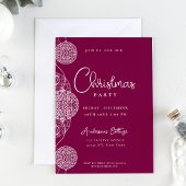 Unieke feestelijke kerstfeest magenta kaart