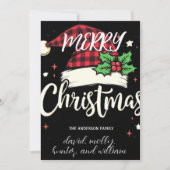 Unieke Feestelijke Kerstman Pet Kerstfeest Invitat Kaart (Voorkant)