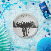 unieke feestelijke sneeuwscène op kerst papieren bordje (Feest)