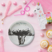 unieke feestelijke sneeuwscène op kerst papieren bordje (Feest)