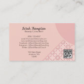 Unieke Feminine Geometric Pattern QR Code Logo Visitekaartje (Achterkant)
