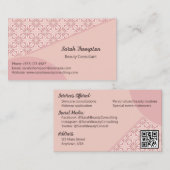 Unieke Feminine  Geometrische Patrooncode QR Visitekaartje (Voorkant / Achterkant)