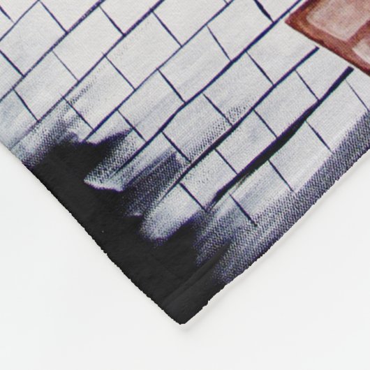 Unieke Fleece Deken. Pink's Wall. (Hoek)