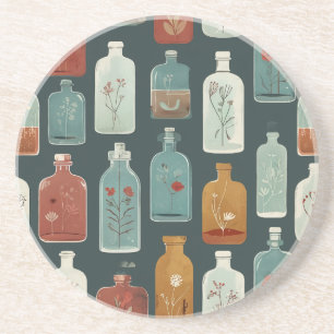 Unieke fleskunst zandsteen onderzetter