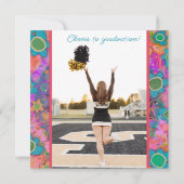 Unieke Floral Afstuderen aangepaste foto aankondig Kaart (Achterkant)