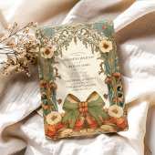 Unieke Floral Art Nouveau bruiloft Kaart