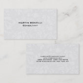 Unieke "Floral Damask Gray Special Plain" Visitekaartje (Voorkant / Achterkant)