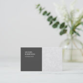 Unieke Floral Damask Gray Visitekaartje (Staand voorkant)
