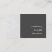 Unieke Floral Damask Gray Visitekaartje (Achterkant)