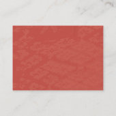 Unieke Floral Red Wedding Reception Informatiekaartje (Achterkant)