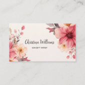 Unieke Floral Waterverf Visitekaartje (Voorkant)