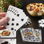 Unieke folkloristische samenstelling pokerkaarten (Insitu)