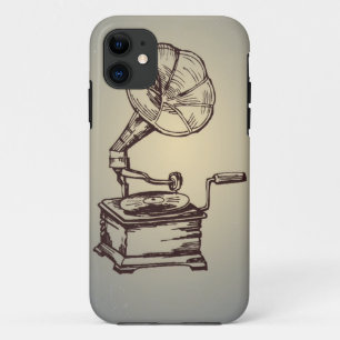 Unieke fonograaf. Retro Style Gramophone iPhone 11 Hoesje