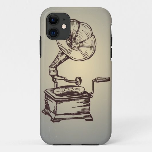 Unieke fonograaf. Retro Style Gramophone Case-Mate iPhone Case (Achterkant)
