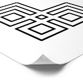 Unieke Foo Dog Art & Daruma Doll Grote kleuren Poster (Hoek)