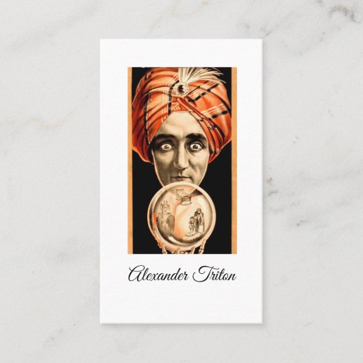 Unieke Fortune Teller Crystal Ball Contactkaartje (Voorkant)