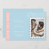 Unieke foto bewaart de uitnodiging van de datumbru (Voorkant / Achterkant)