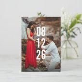 Unieke foto bruiloft Bewaar de datum Aankondiging (Staand voorkant)