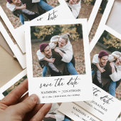 Unieke foto bruiloft Bewaar de datum Kaart