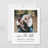 Unieke foto bruiloft Bewaar de datum Kaart (Voorkant)