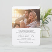 Unieke foto bruiloft uitnodigingen | WATERVERF (Staand voorkant)