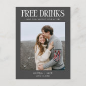 Unieke Foto Budget Wedding Save the Date Aankondigingskaart (Voorkant)