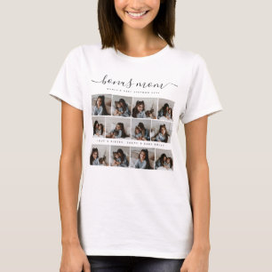 Unieke foto collage bonus mam witte Moederdag T-shirt