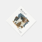 Unieke foto die we doen om de bruiloft van de hond servet (Hoek)