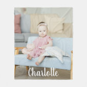 Unieke foto en tekst op maat fleece deken (Voorkant)