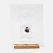 Unieke foto Gastenboek Camera Acryl teken Bord (Voorkant)