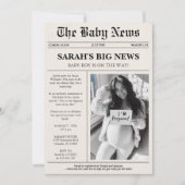 Unieke foto krant Baby shower Kaart (Voorkant)