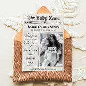 Unieke foto krant Baby shower Kaart