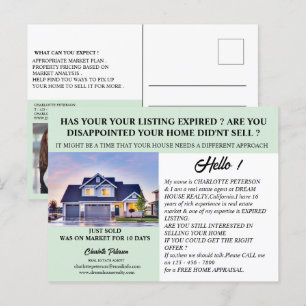 Unieke foto onroerend goed verlopen advertentie  briefkaart