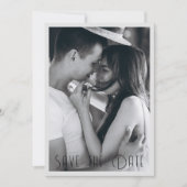 Unieke foto paar typografie Sla de datum op Kaart (Voorkant)