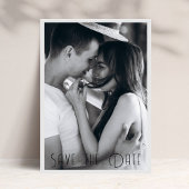 Unieke foto paar typografie Sla de datum op Kaart