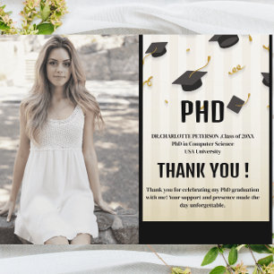 Unieke foto PhDAfstudeerfeest Bedankt Briefkaart