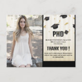 Unieke foto PhDGraduation Party Dank u Briefkaart (Voorkant)